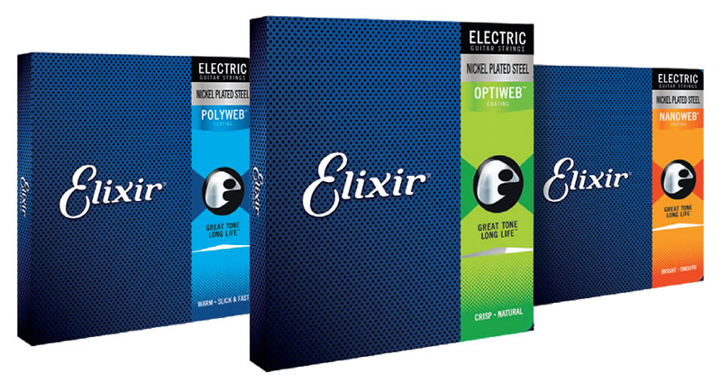 Cordes Pour Guitare électrique Elixir NANOWEB - Calibre 010-046, Pack De 4 Jeux - Son Brillant Et Durable